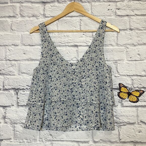 Garage Floral Layered Crop Top Size Extra Small - Picture 4 of 9